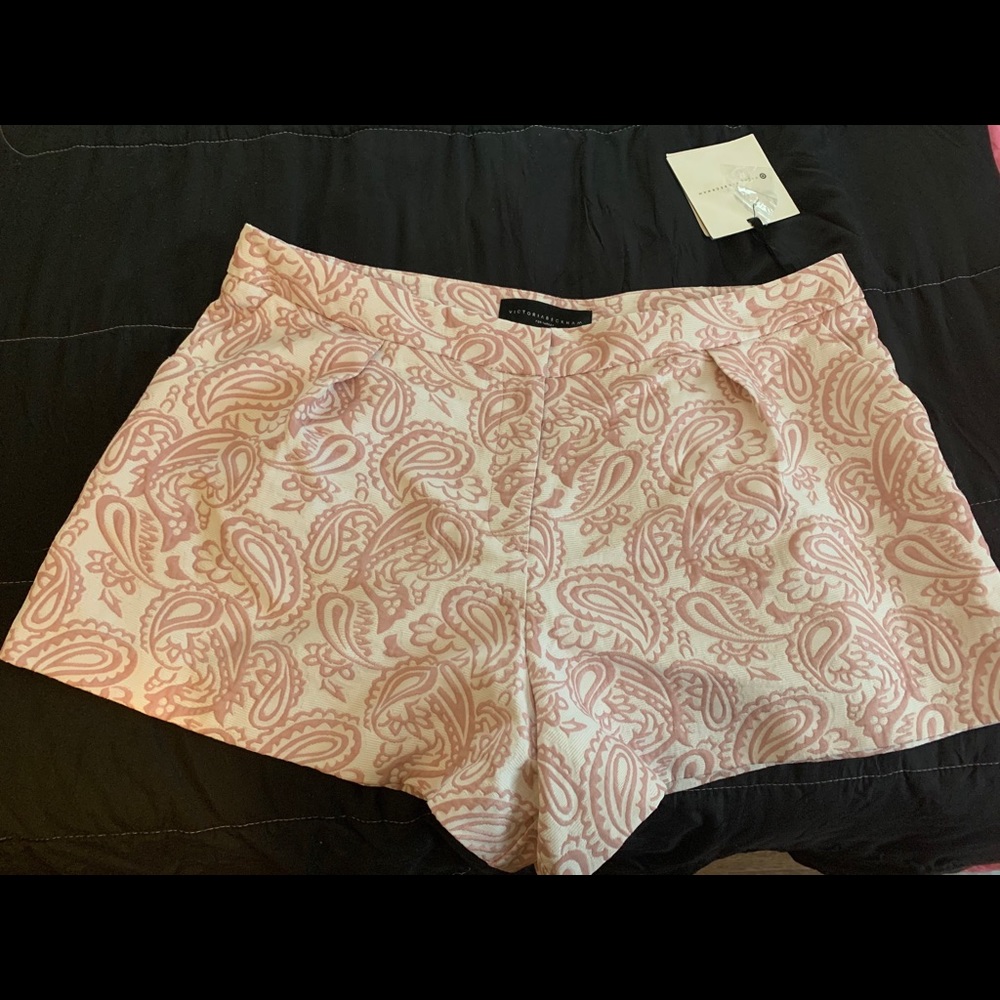 NWT!! Victoria Beckham Blush Paisley Shorts
